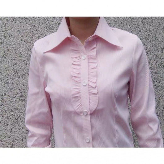 Camisa Drapeada de Manga Larga Color Sólido para Hombre - Image 7