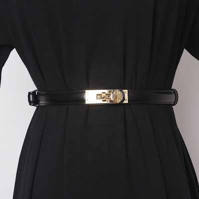 Cinturón Fino de Cuero para Mujer - Accesorio Elegante para Vestidos, Suéteres y Abrigos - Image 15