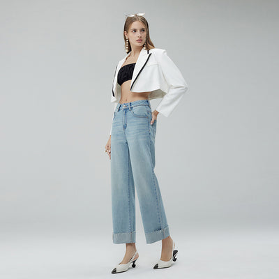 Pantalones Anchos Cropped para Mujer - Estilo Moderno y Versátil - Image 3