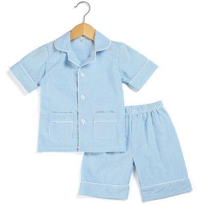 Conjunto de Pijama Infantil Seersucker Ligero - Image 4