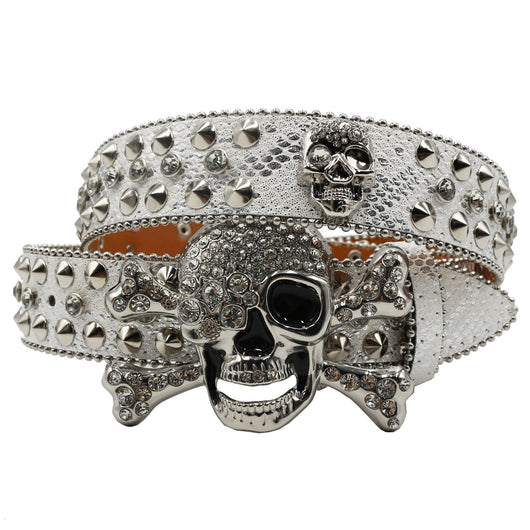 Cinturón Mujer Y2K con Incrustaciones de Diamantes y Patrón de Serpiente - Image 8