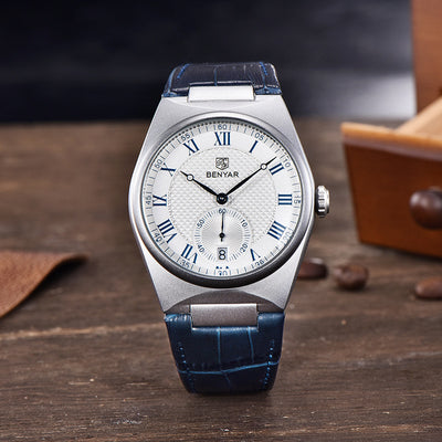 Reloj de Cuarzo Hombre Elegante Negocios Impermeable con Calendario - Image 2