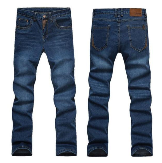 Jeans Slim Straight con Cintura Cómoda y Tela Elástica - Image 4