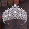 European and American Atmosphere Exquisite Crystal Rhinestone Crown Accessories, Silver