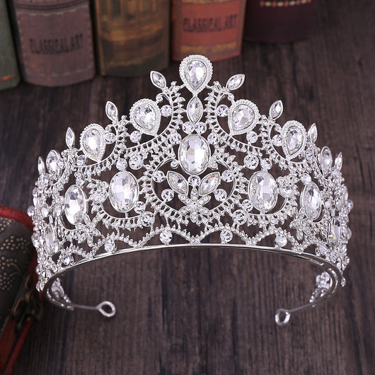 Corona de Cristal Brillante con Rhinestones - Accesorio Elegante Europeo y Americano