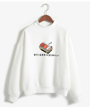 Sudadera Estampada Sushi con Cuello Redondo y Forro Polar - Image 7