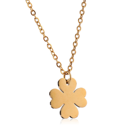 Collar Temperamento Flor de Cuatro Pétalos Estilo Coreano para Niñas