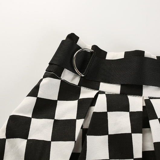 Falda de Cuadros Blanco y Negro - Image 4