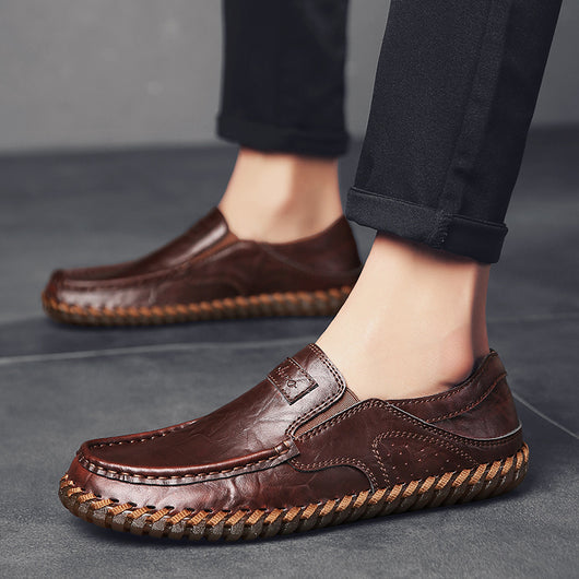 Zapatos Casuales de Cuero Genuino Cosidos a Mano - Comodidad para Todas las Estaciones - Image 2