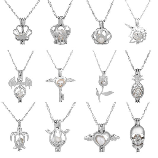 Collar de Perlas de Agua Dulce Serie Oyster Calado - Cadena Clavícula Elegante