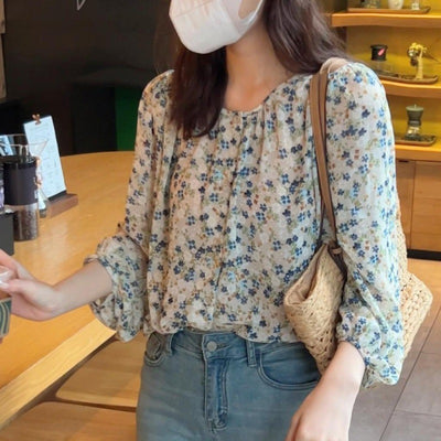 Blusa Floral Estilo Western con Mangas Puff Hada - Image 10