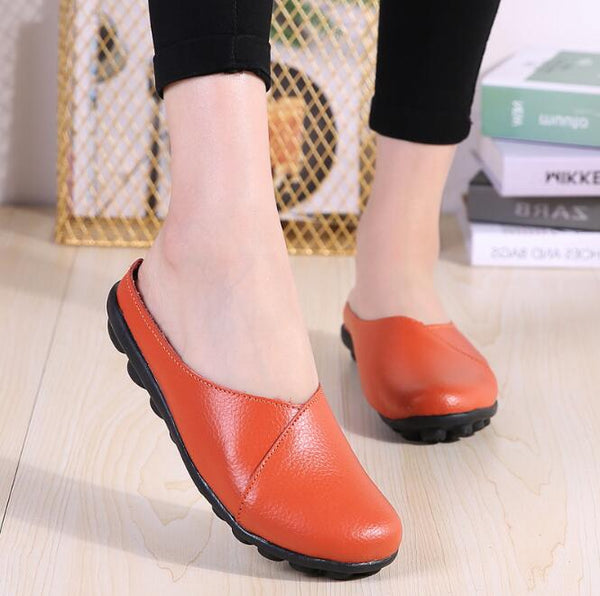 Zapatos casuales de cuero para mujer