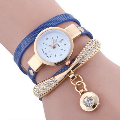 Reloj de Pulsera de Cuarzo Circular para Mujer con Correa de Cuero - Image 4