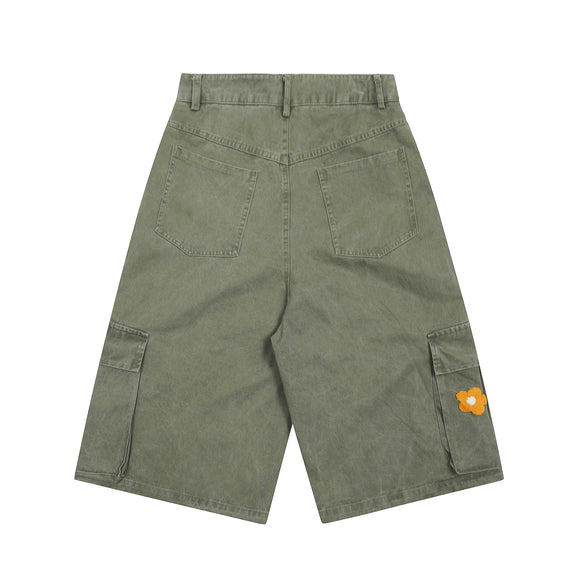 Shorts Casuales Rectos para Mujer con Estampado Hipster Urbano