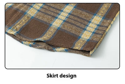 Camisa de Franela a Cuadros para Hombre - Abrigo Casual Grueso Talla Grande Otoño Invierno - Image 19
