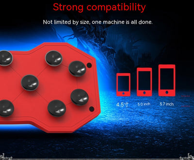 Red portable cooling mobile phone holder with a built-in fan, blue LED light, and black suction cups. - Image 8