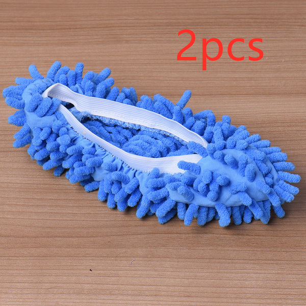 Conjunto de 2 Chinelos de Limpeza de Microfibra - Mop de Sapatos Multiuso