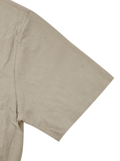 Camisa de Lino Transpirable Manga Corta para Playa - Image 27