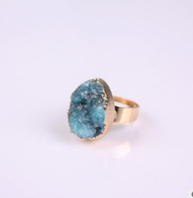 Anillo de Ágata Natural con Cristal Vintage para Mujer - Diseño Rosa - Image 2