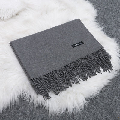 Bufanda de Cachemira para Mujer Estilo Coreano Invierno Gruesa - Image 4