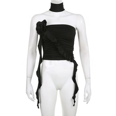 Brasier Floral 3D con Cuello Halter - Diseño Irregular Elegante - Image 8