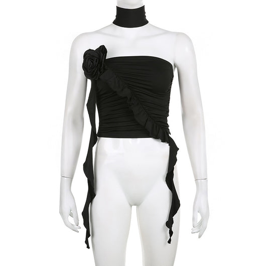 Brasier Floral 3D con Cuello Halter - Diseño Irregular Elegante - Image 8