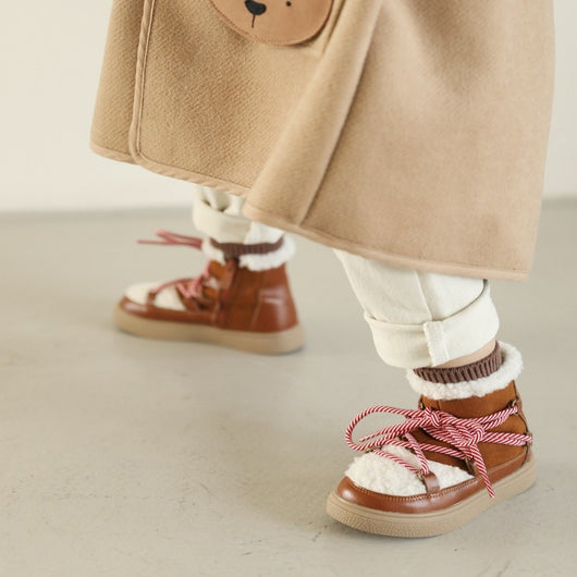 Botas de Nieve Térmicas para Niños con Cierre Lateral y Suela Flexible
