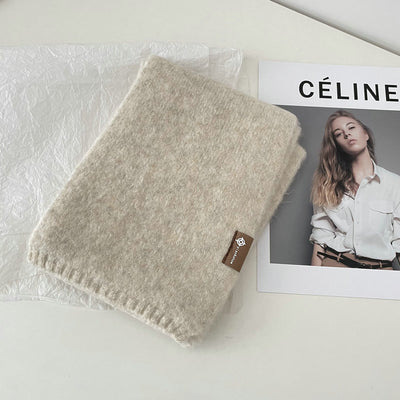 Bufanda Cálida de Moda Básica para Mujer - Colores Sólidos - Image 11