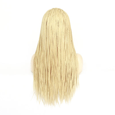 Peluca de Encaje Fibra Química con Coletas Trenzadas y Pelo de Bebé - Image 7