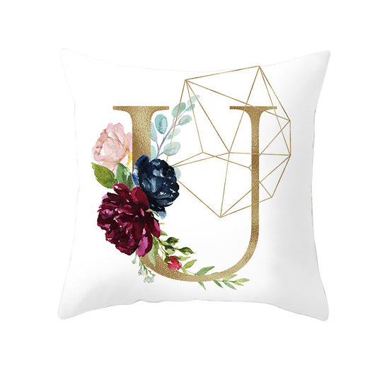 Funda de Almohada Nórdica con Letras Doradas y Diseño Geométrico - Image 8