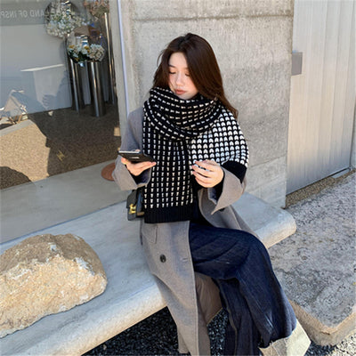 Bufanda Mini Corazón Tejida a Mano Estilo Coreano para Mujer - Image 8