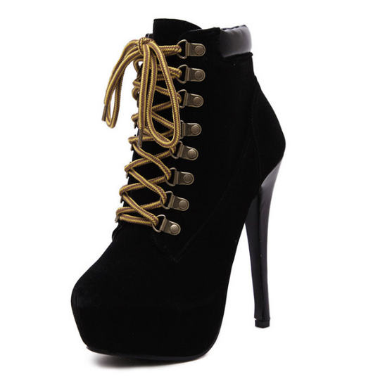 Botas Martin de Tacón Stiletto con Tiras Cruzadas - Image 4