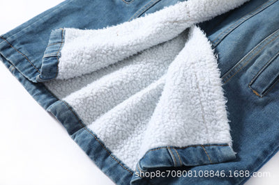 Chaqueta Vaquera Forrada en Lana para Invierno - Abrigo Bomber Cálido para Mujer - Image 5