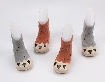 Calcetines Infantiles Terry con Bloques de Color y Diseño de Patitas - Image 15