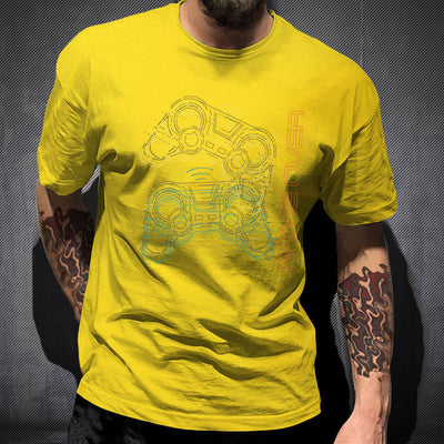 Playera Gamer con Estampado de Letras Creativas - Cuello Redondo Unisex - Image 26