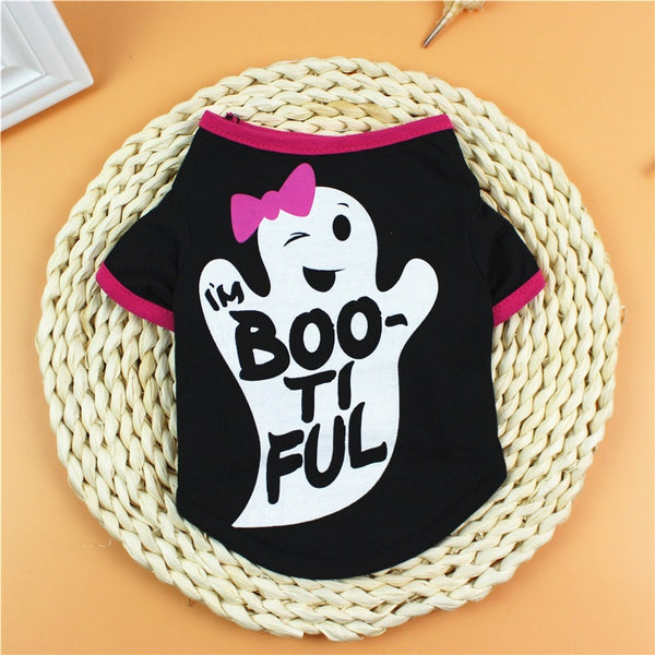 Playera de Algodón con Estampado Cartoon para Mascotas