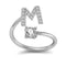 26 Letter English Rings Jewelry M Opening adjustable