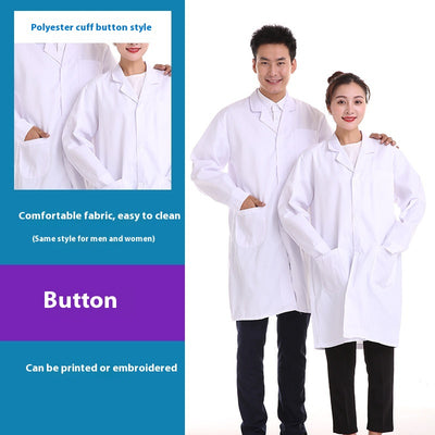 Bata Blanca de Laboratorio Manga Larga Unisex - Image 9