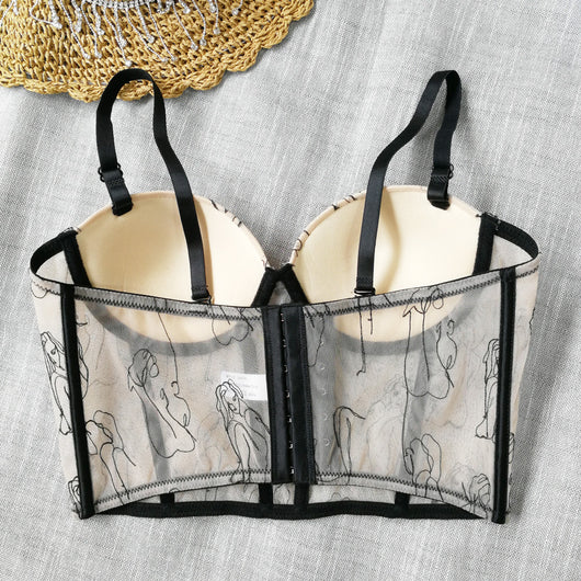 Camiseta Sostén de Malla con Bordado Francés - Image 5