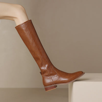 Botas Altas para Mujer con Tacón Medio y Punta Redonda - Image 16