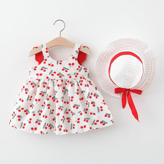 Vestido Chaleco Niña Sin Mangas Estampado Cereza - Image 13