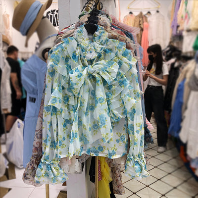 Blusa Elegante de Manga Larga con Volantes y Detalles Fluidos - Image 8