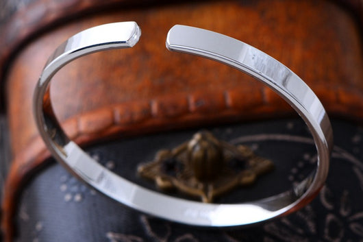 Pulsera de Plata Pulida para Parejas - Diseño Minimalista - Image 8