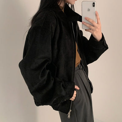 Abrigo Retro de Ante Cálido con Doble Cierre - Perfecto para Otoño Invierno - Image 15