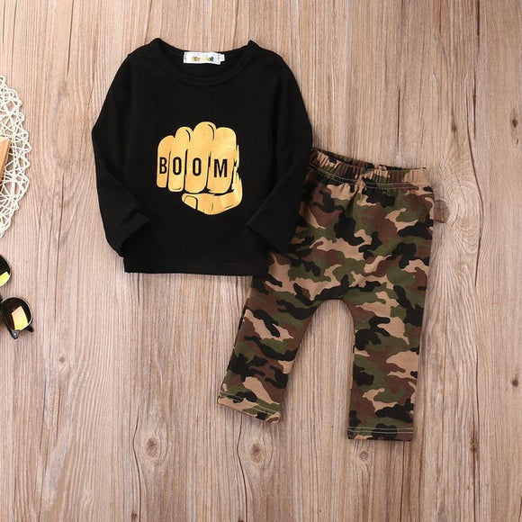 Set de 2 Conjuntos para Bebé Estilo Camuflaje BOOM