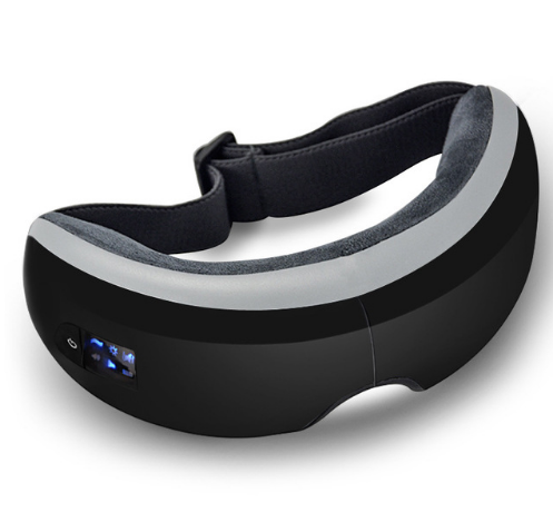 White Bluetooth music eye massager with control panel, air pressure, and hot compress functions in a gift box. - Image 7