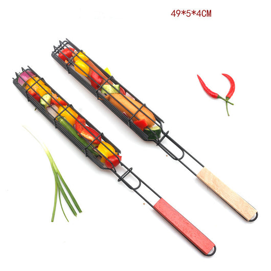 Pinza para Carnes con Mango de Madera y Malla - Herramienta BBQ Profesional - Image 4