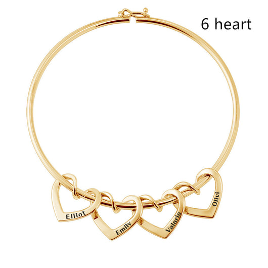 Pulsera Curved Peach Heart con Piercing - Image 9