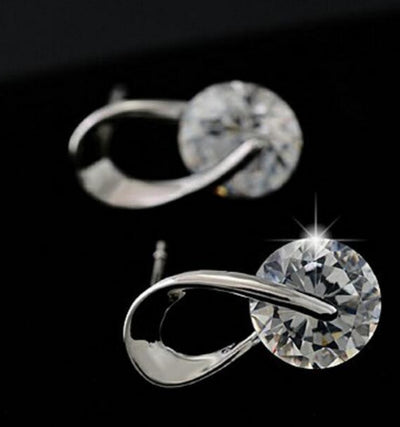 Aretes Espiral de Cristal Zircón Brillante - Image 3