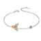 Pulsera de Citrino Natural con Peridoto e Incrustaciones de Abeja